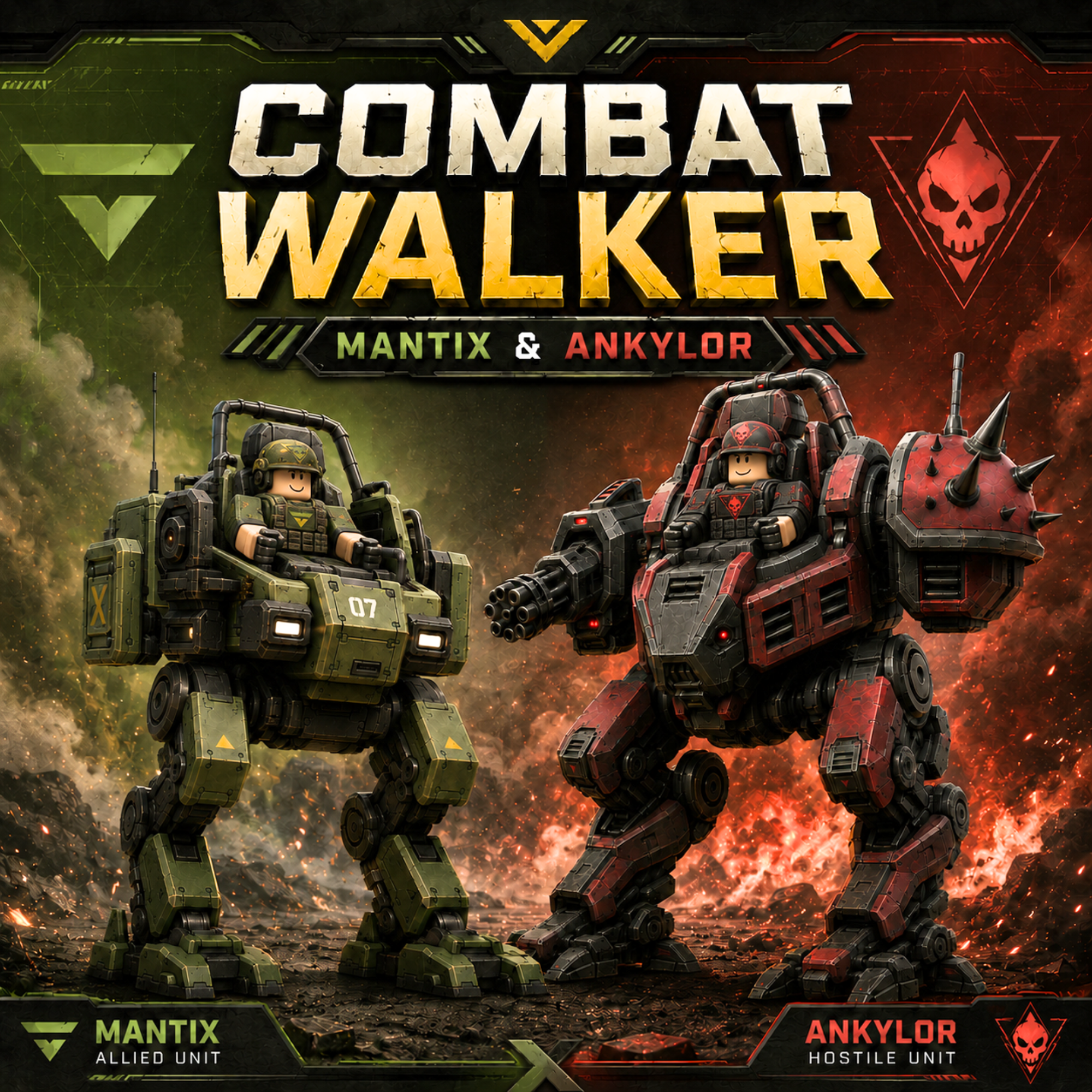 CombatWalker rideable battle mech system